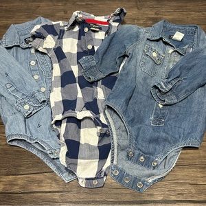 3-12 Months Osh Kosh Button Down Body Suits